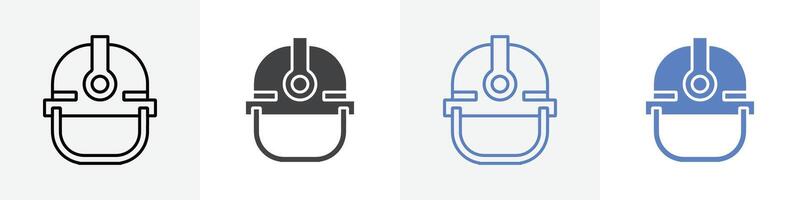 helmet icon set use for web vector