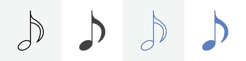 music note icon set use for web vector