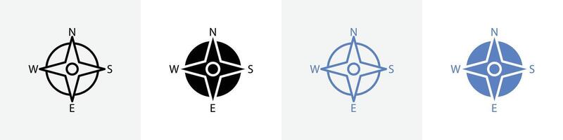 compass icon set use for web vector