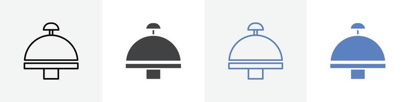 desk bell icon set use for web vector