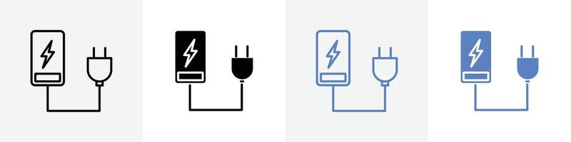 charging icon set use for web vector