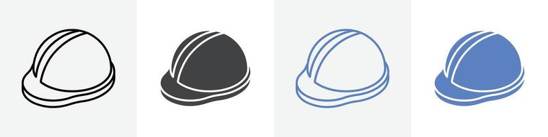 construction helmet icon set use for web vector