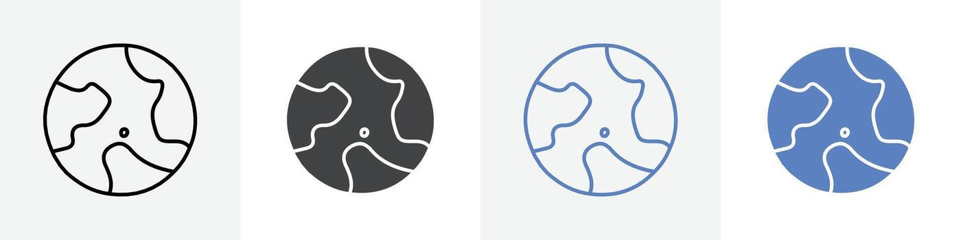 globe icon set use for web vector