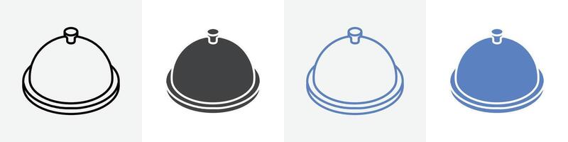 cloche icon set use for web vector