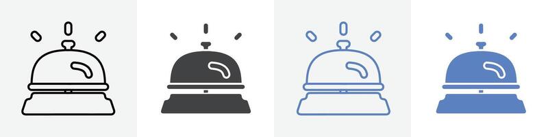 desk bell icon set use for web vector