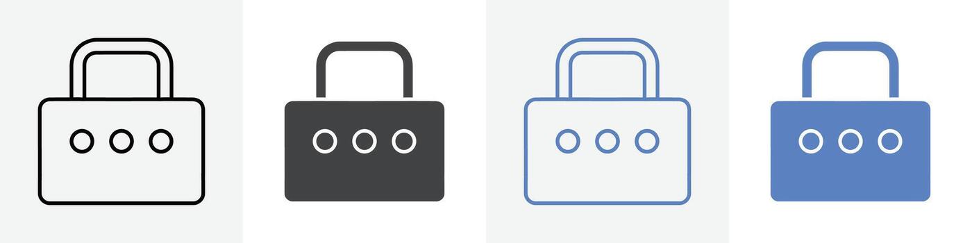 code lock icon set use for web vector