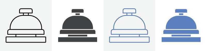 desk bell icon set use for web vector