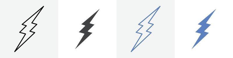 electricity icon set use for web vector