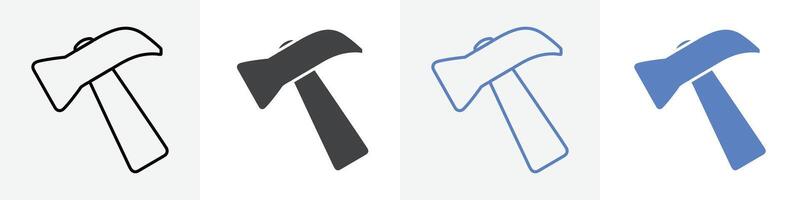hammer icon set use for web vector