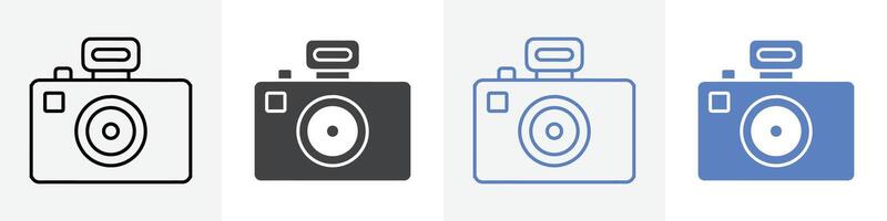 camera icon set use for web vector