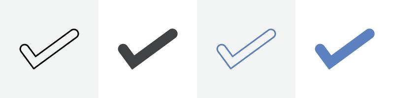 Check mark icon set use for web vector