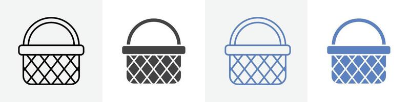 basket icon set use for web vector