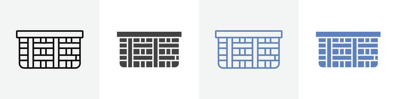 basket icon set use for web vector
