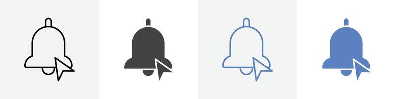 bell click icon set use for web vector