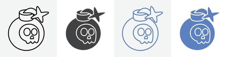 bomb icon set use for web vector