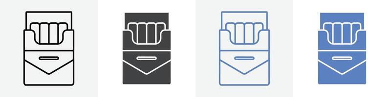 cigarette box icon set use for web vector