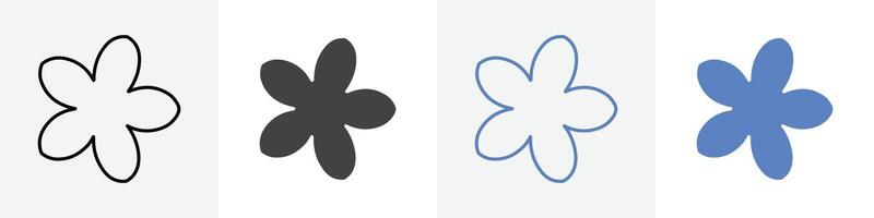 blossom icon set use for web vector