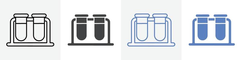 chemical test tube icon set use for web vector