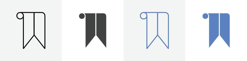 book mark icon set use for web vector