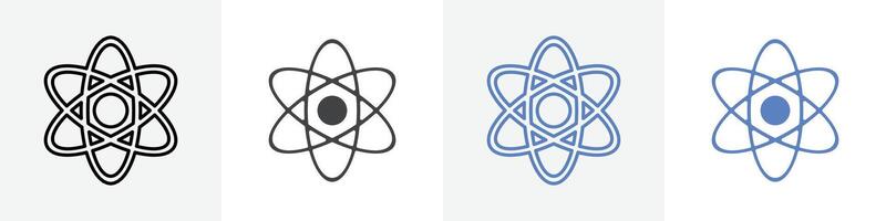 atom icon set use for web vector