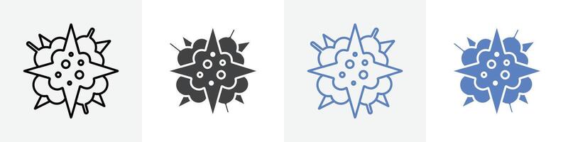 blast icon set use for web vector