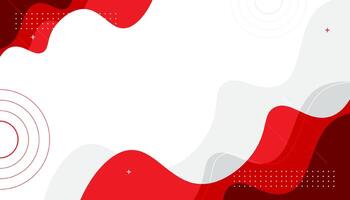 red and white background with modern fluid gradient shapes vector
