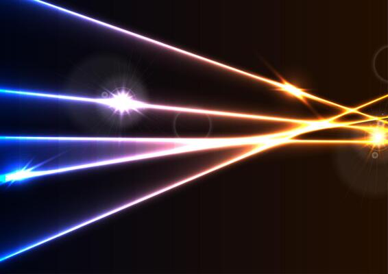 Abstract glowing neon laser rays effect background