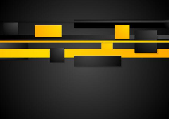 Black and orange tech brochure corporate background