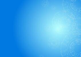 Abstract hi-tech minimal background with gears vector