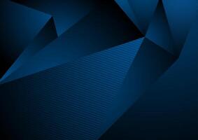 Dark blue abstract concept polygonal tech background vector