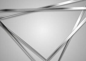 Abstract technology metallic triangles background vector