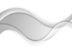 Abstract smooth blurred grey waves background vector