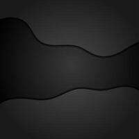 Black concept wavy abstract background vector