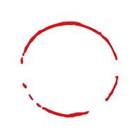 grunge circle brush strokes for frames, icons, design elements vector