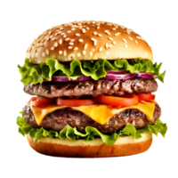 The beef burger collection is isolated on a transparent background-hamburger png
