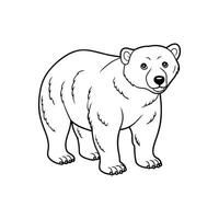 Polar bear Outline- Editable on white background Perfect for Any Project vector