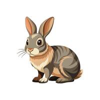 Color Rabbit - Editable on white Background Perfect for Any Project vector