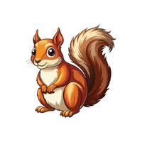 Color Squirrel - Editable on white Background Perfect for Any Project vector