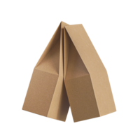 Kraft paper pouch mock up for snack. Blank craft coffee bean pack mock up on isolated transparent background png