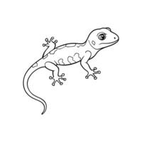 Gecko Outline- Editable on white background Perfect for Any Project vector