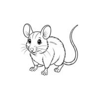 Mouse Outline- Editable on white background Perfect for Any Project vector