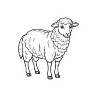 Sheep Outline- Editable on white background Perfect for Any Project vector