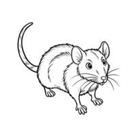 Rat Outline- Editable on white background Perfect for Any Project vector