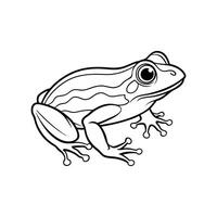 Frog Outline- Editable on white background Perfect for Any Project vector
