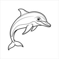 Versatile Dolphin- Editable Outline Perfect for Any Project vector