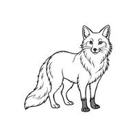 Fox Outline- Editable on white background Perfect for Any Project vector