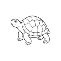 Turtle Outline- Editable on white background Perfect for Any Project vector