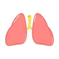 Lungs character. hand drawn cartoon kawaii character illustration icon. Isolated on white background. Lungs character concept vector