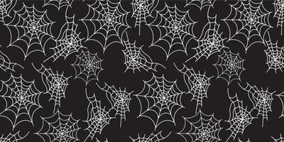 cobweb halloween pattern on black vector