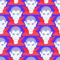 seamless halloween pattern with shaped vampire vector
